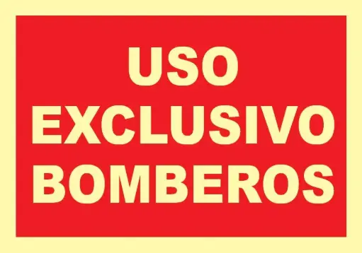 SEÑAL USO EXCLUSIVO BOMBEROS 210x297 PVC REF. 546