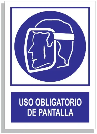 SEÑAL USO OBLI. DE PANTALLA 297x210 PVC REF. 305