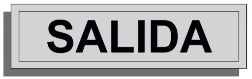 SEÑAL SALIDA 165X45 ALUMINIO REF. 031