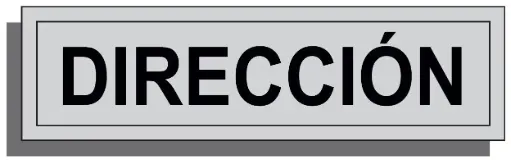 SEÑAL DIRECCIÓN 165X45 ALUMINIO REF. 033