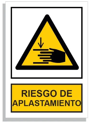 SEÑAL RIESGO DE APLASTAMIENTO 297X210 PVC REF. 916